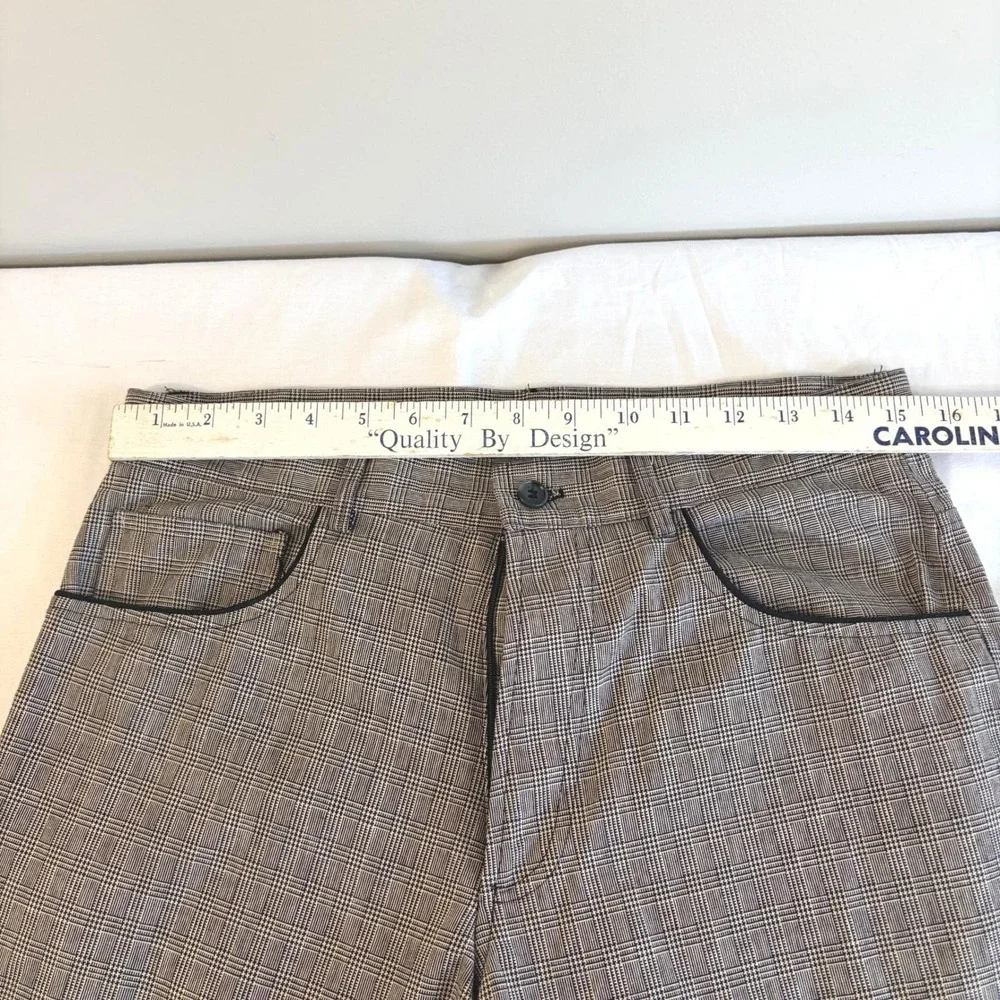 IQ Wear USA Mens‎ Glen Plaid Trousers Grey Black V2K Compatible Size 30